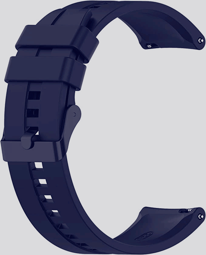 Λουράκι σιλικόνης Smooth Geometric για Haylou GST 43mm/ GST LITE 43mm-Navy Μπλε