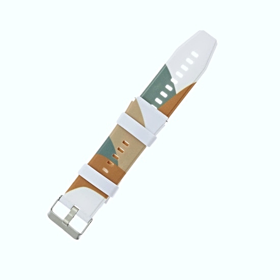 Λουράκι σιλικόνης Smooth Geometric για Realme Watch S/S Pro-Πολύχρωμο