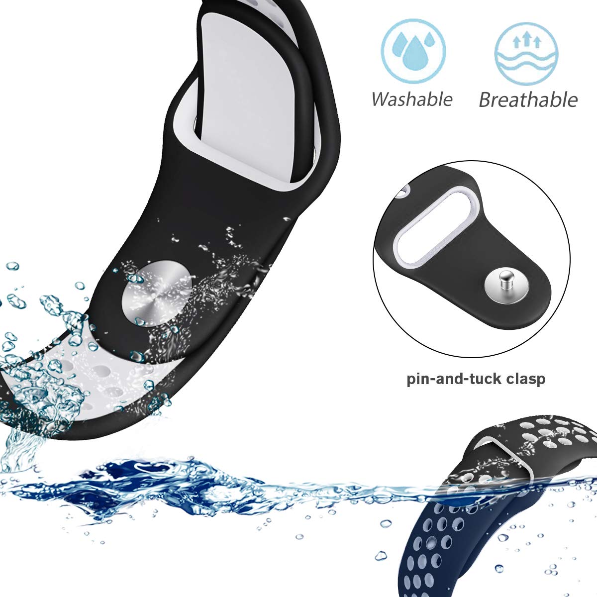 Λουράκι sport pin clasp για Haylou RS3-|12cm|8,5cm|- Κόκκινο - Image 2