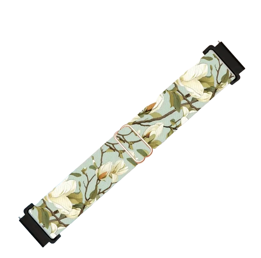 Λουράκι υφασμάτινο retro flowers για Blackview R2/ R3/ R3Pro/ X3Pro/ R5 - floral γαλάζιο