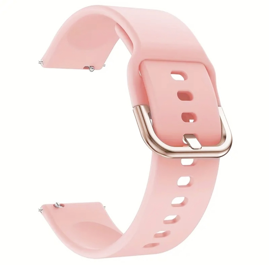 Λουράκι σιλικόνης Smart Clasp για Haylou GST 43mm/ GST LITE 43mm-|12cm|9,5cm|-Ροζ