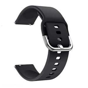 Λουράκι σιλικόνης Smart Clasp για Haylou RS4 Plus |12cm|8,5cm|-Μαύρο