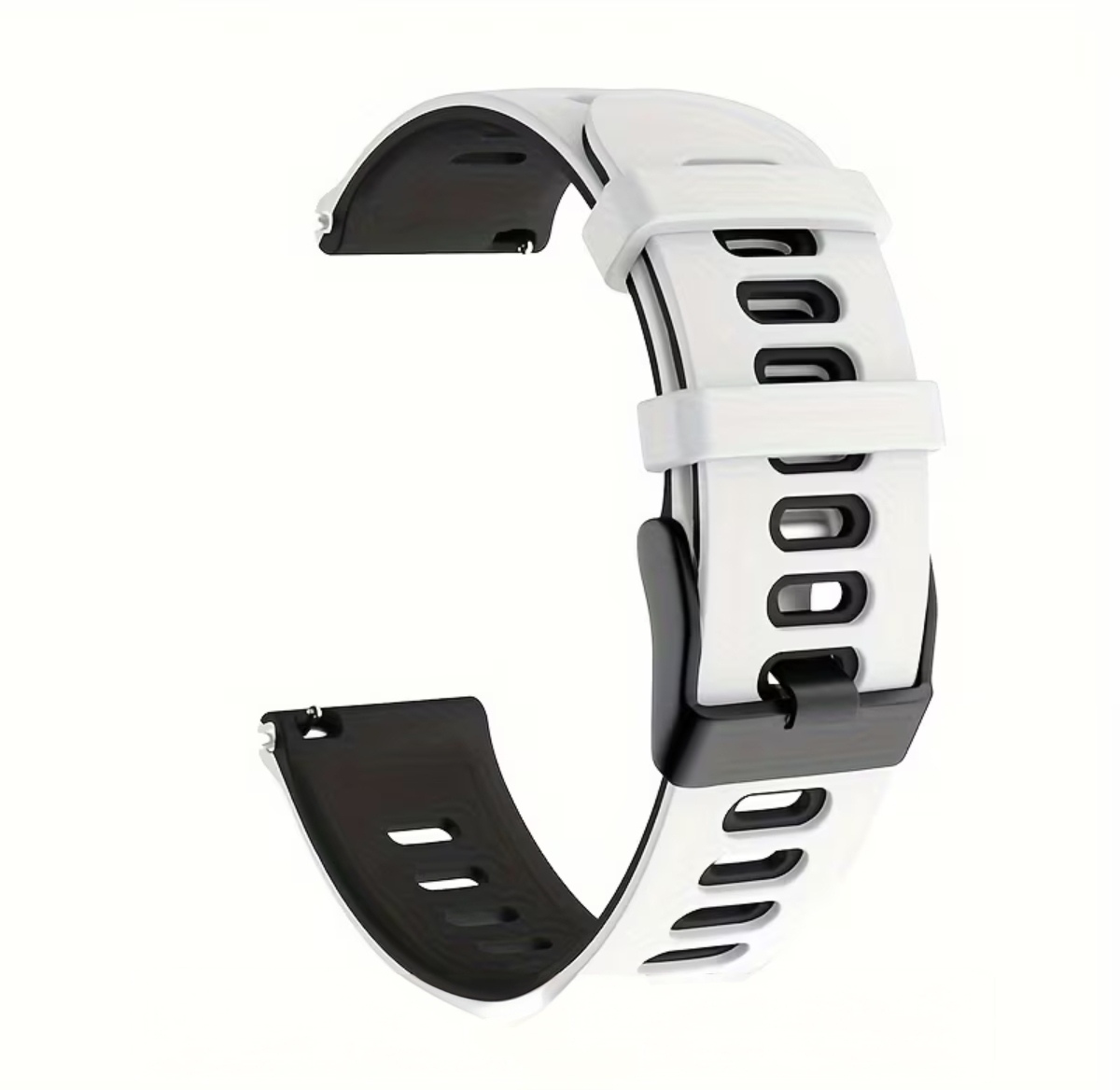 Wishbox λουράκι Soft Move για Garmin Vivoactive 4-|12cm|9,5cm|- Λευκό-μαύρο