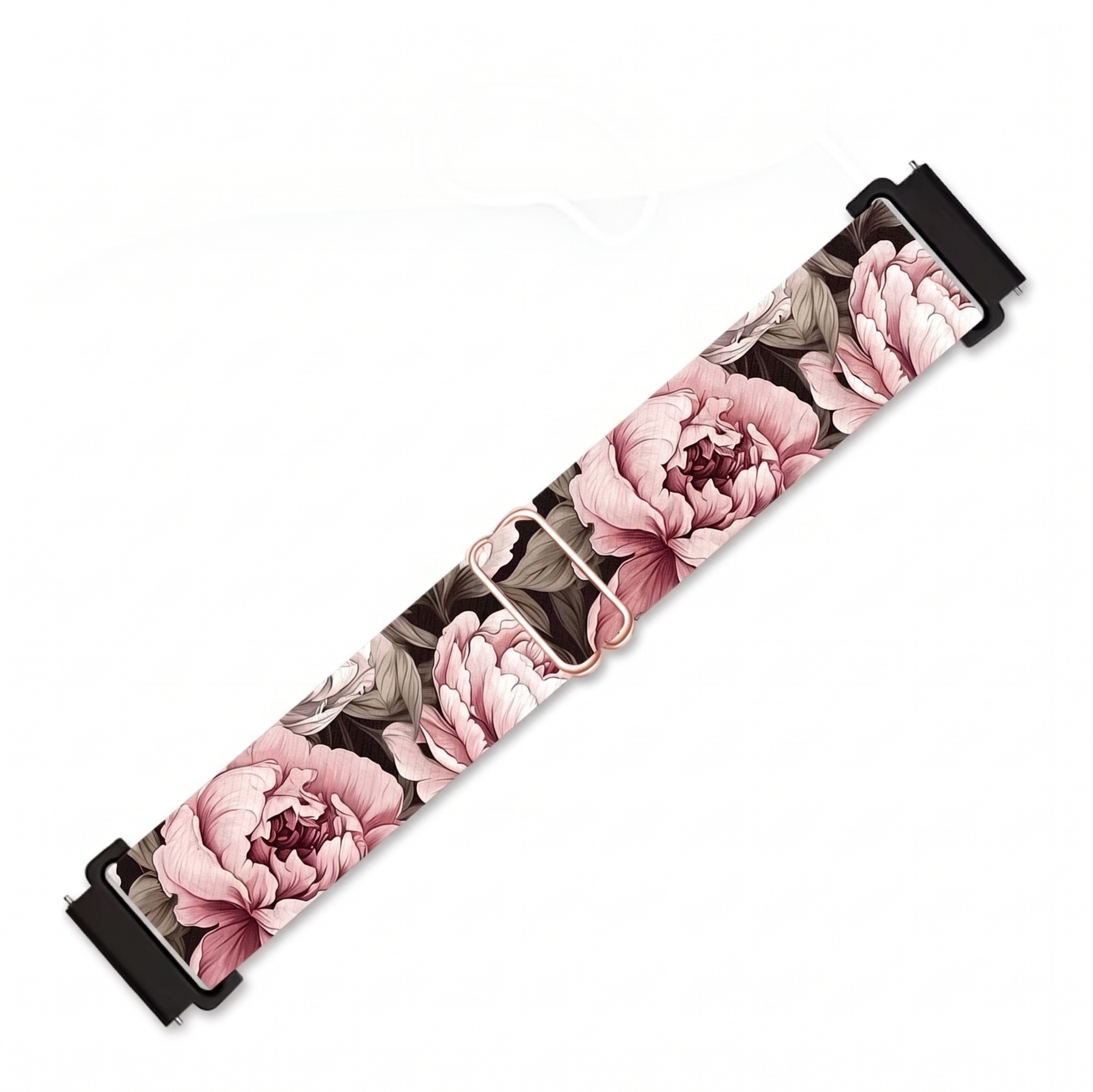 Wishbox λουράκι υφασμάτινο retro flowers για Withings Steel HR 40mm - floral μωβ